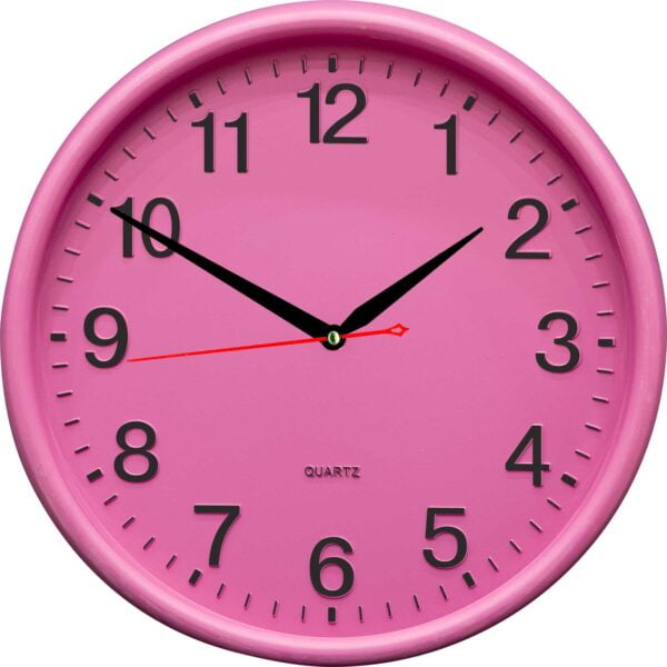 3011 Serisi Deri Desen Pembe Ayetli Duvar Saati — 3011 Deri Desen Ayetli Saatler