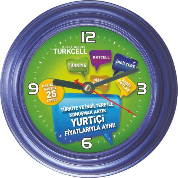 5002 Akrilik Camlı Mini Promosyon Duvar Saati 12 cm — Promosyon Duvar Saatleri