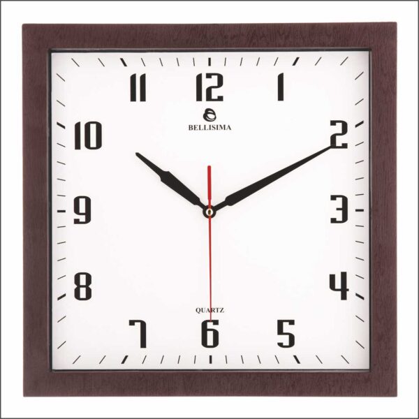 BL-1033-A Bellisima Deri Kare Duvar Saati 32x32 cm — Bellisima Renkli