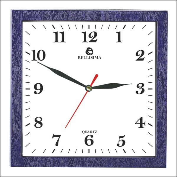 BL-1033-M Bellisima Deri Kare Duvar Saati 32x32 cm — Bellisima Renkli