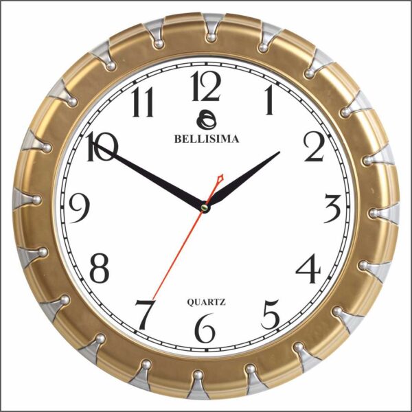 BL-1058-YA Bellisima Mineral Camlı Duvar Saati 32 cm — Bellisima Renkli