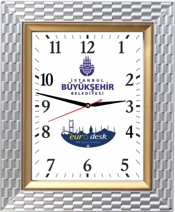 BL-1066 Bellisima Sessiz Akar Promosyon Duvar Saati 28x34 cm — Promosyon Duvar Saatleri