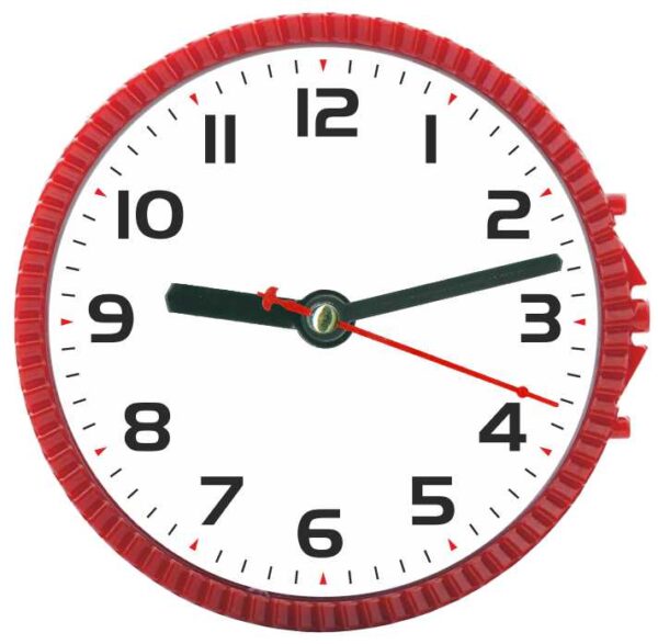 BL-5006 Kırmızı Akrilik Camlı Magnetli Buzdolabı Saati 15 cm — Buzdolabı Saatleri