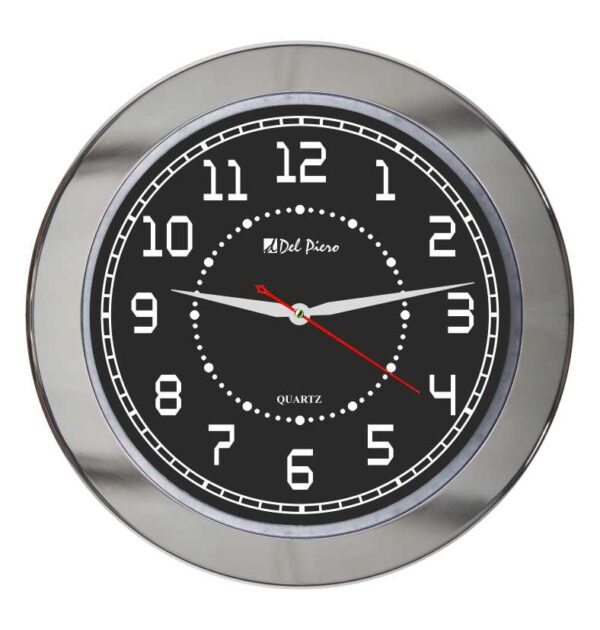DP-200-1 Alüminyum Çerçeveli Metal Duvar Saati 25 cm — Parlak Metal Duvar Saatleri