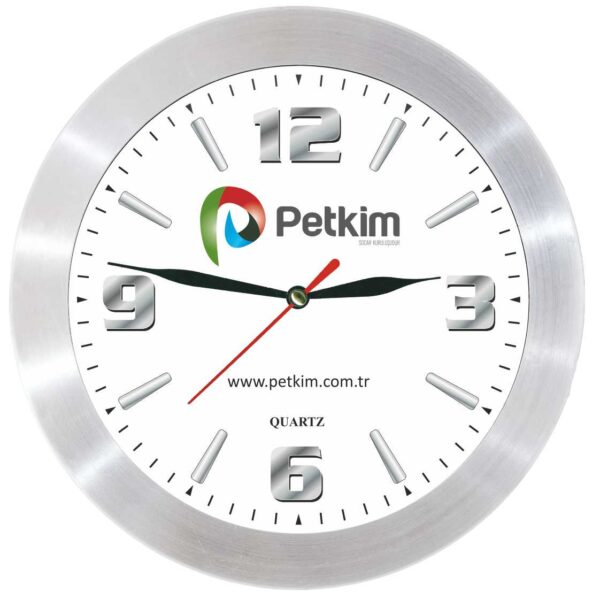 DP-200 Alüminyum Çerçeveli Promosyon Duvar Saati 25 cm — Promosyon Duvar Saatleri