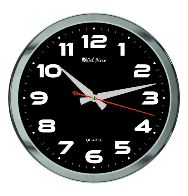 DP-203-5 Alüminyum Çerçeveli Metal Duvar Saati 35 cm — Parlak Metal Duvar Saatleri