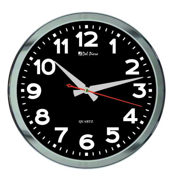 DP-203-8 Alüminyum Çerçeveli Metal Duvar Saati 35 cm — Parlak Metal Duvar Saatleri