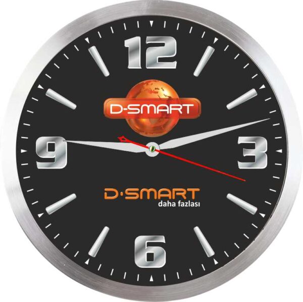 DP-204 Alüminyum Çerçeveli Promosyon Duvar Saati 40 cm — Promosyon Duvar Saatleri