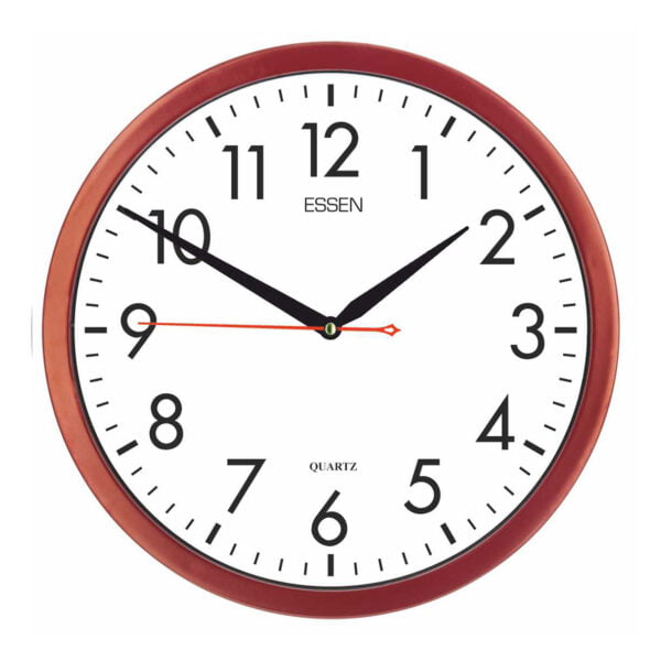 Essen 110 Serisi Kırmızı Duvar Saati 25 cm — Essen Renkli Modeller