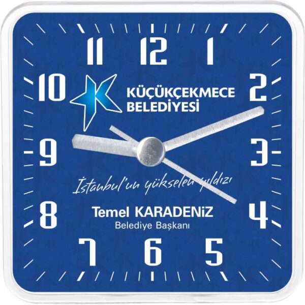 K.Çekmece Akrilik Camlı Magnetli Buzdolabı Saati 10x10 cm — Buzdolabı Saatleri